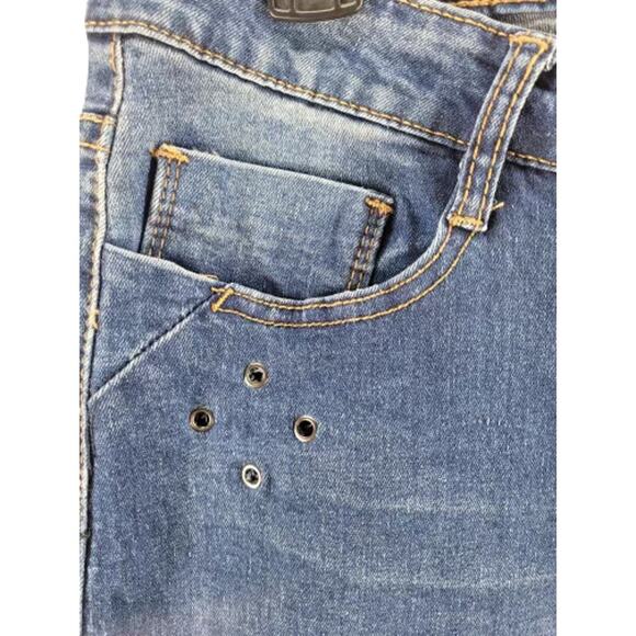 Rhythm + Rose Medium Wash Blue Denim Skinny Jeans Women's Size 14 - Picture 2 of 7